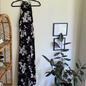 Maxi floral black dress